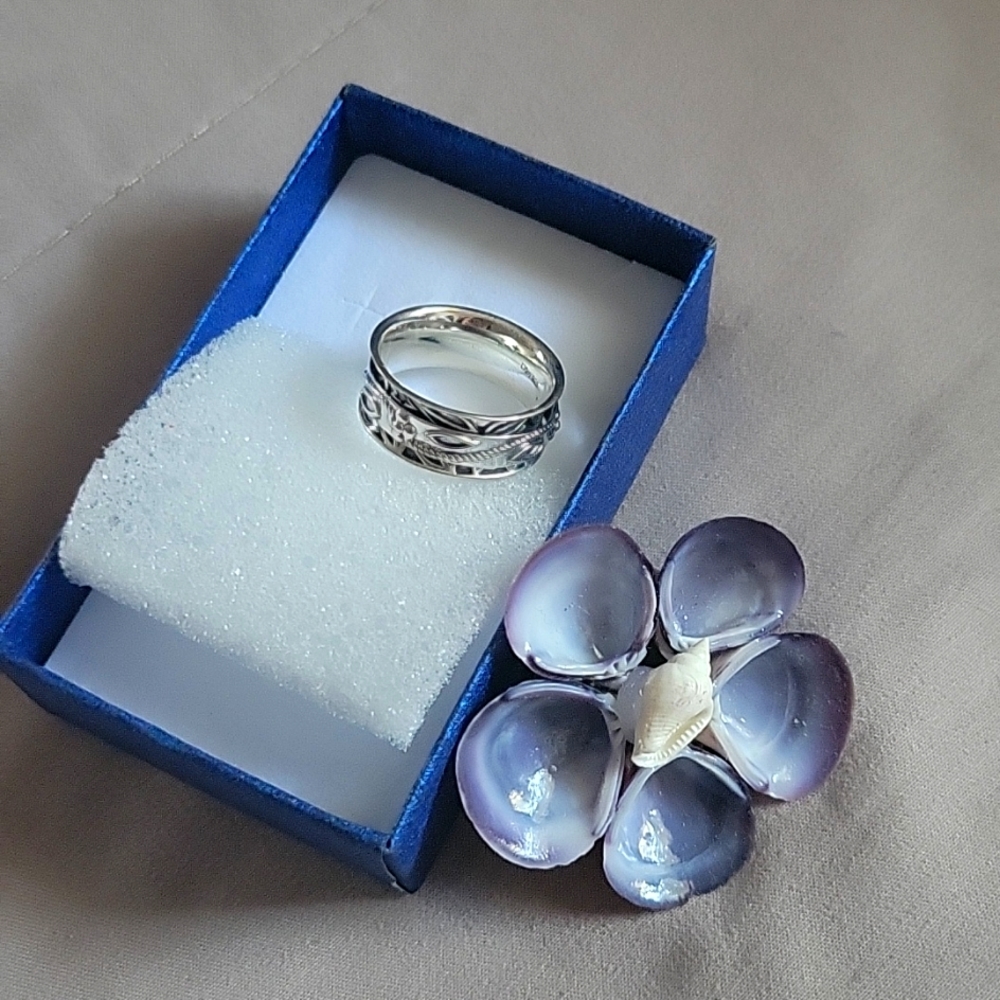 STERLING Silver 925 spinner ring size 7